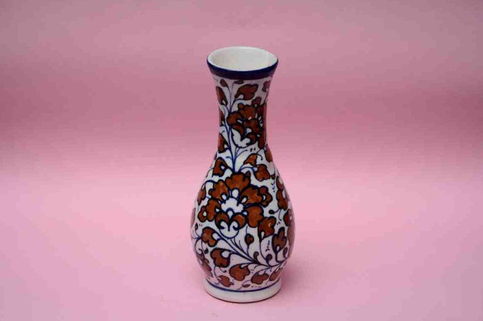 Blue pottery Medium flower vase   - Duplicate IMG # 1