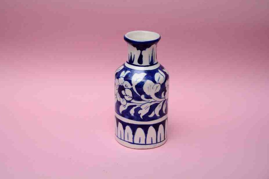 Blue pottery Small flower vase    - Duplicate IMG # 1