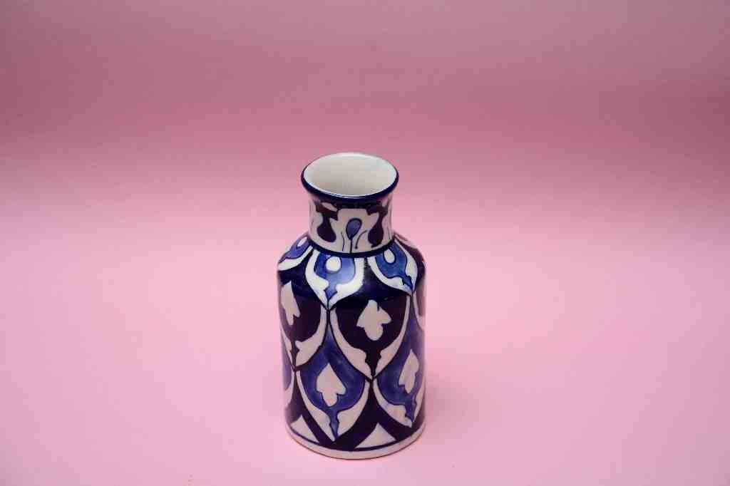 Blue pottery Small flower vase      - Duplicate IMG # 1