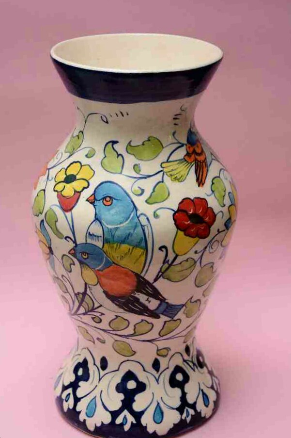 Blue pottery Flower vase IMG # 1