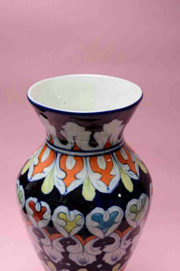Blue pottery Flower vase - Duplicate IMG # 1