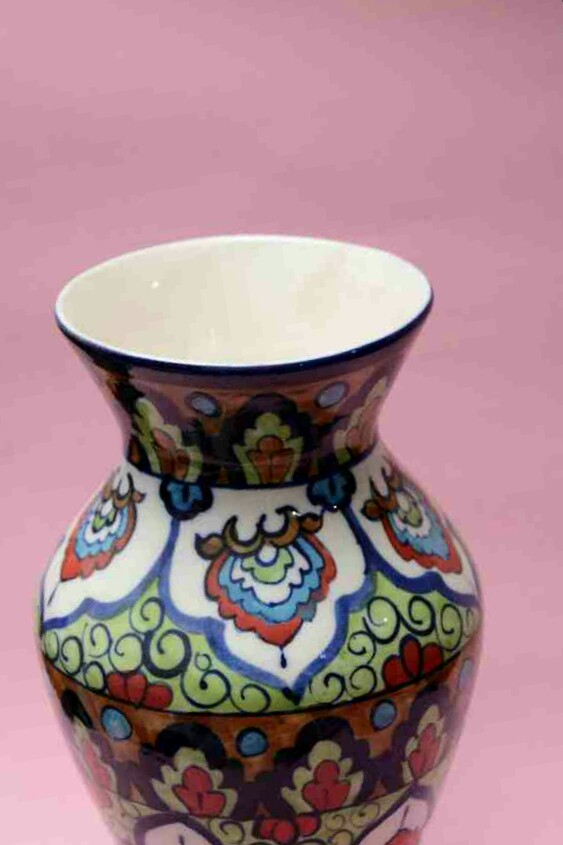 Blue pottery Flower vase - Duplicate IMG # 1