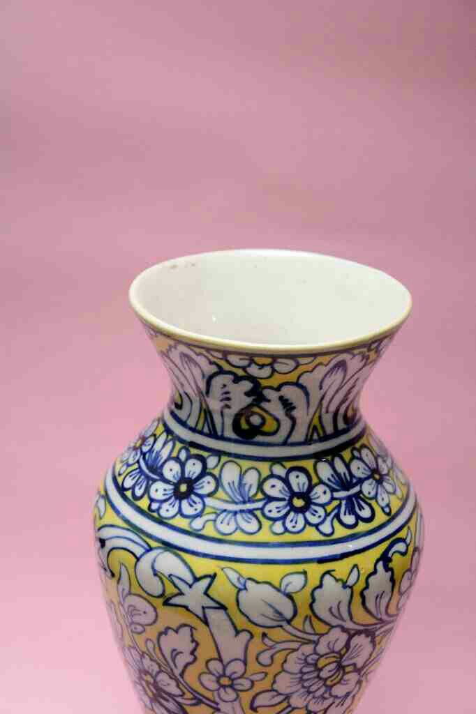 Blue pottery Flower vase - Duplicate IMG # 1