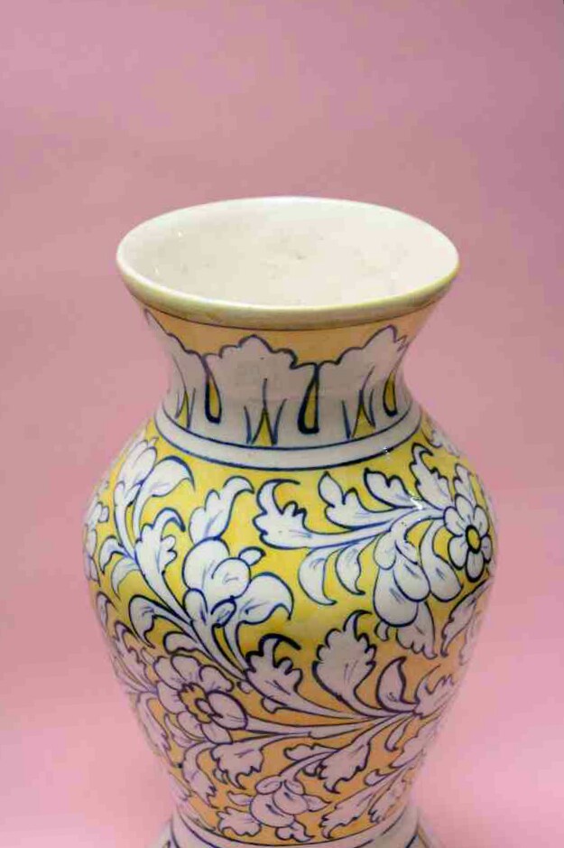 Blue pottery Flower vase - Duplicate IMG # 1