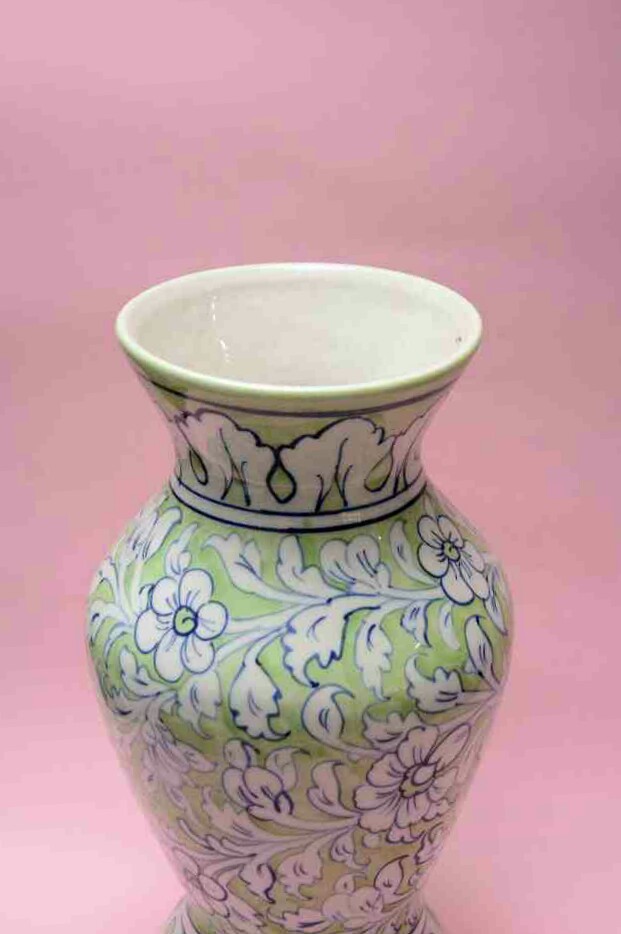 Blue pottery Flower vase - Duplicate IMG # 1