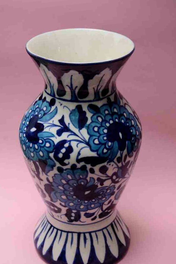 Blue pottery Flower vase IMG # 1