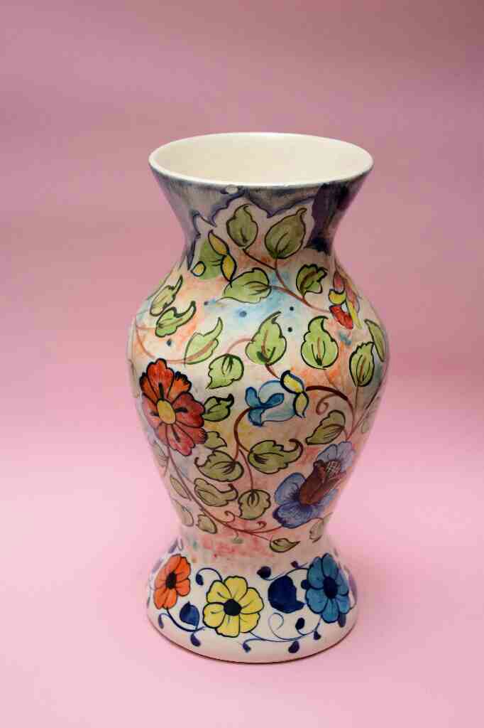 Blue pottery Flower vase - Duplicate IMG # 1