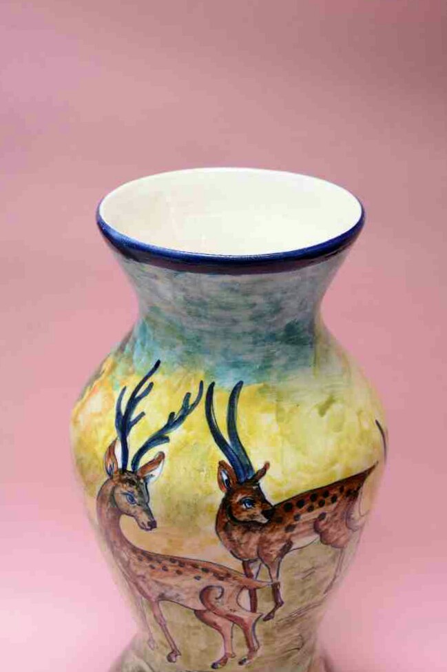 Blue pottery Flower vase IMG # 1