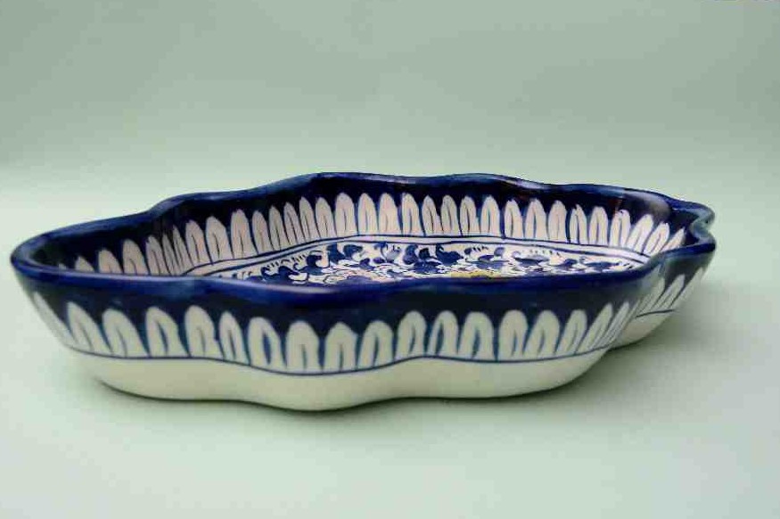 Blue pottery Fruit bowl   - Duplicate IMG # 1