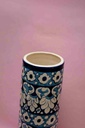 Blue pottery flower vase - Duplicate IMG # 1