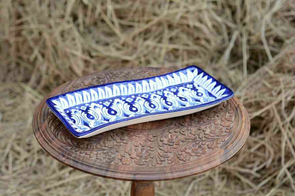 Blue pottery kebab Dish IMG # 1
