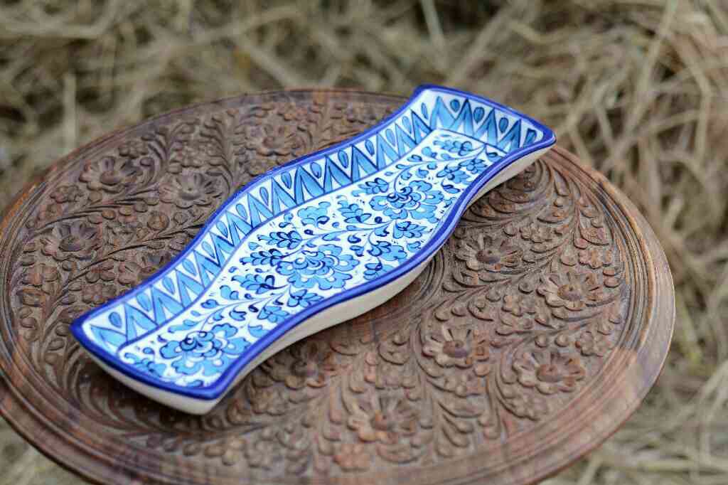 Blue pottery kebab Dish IMG # 2