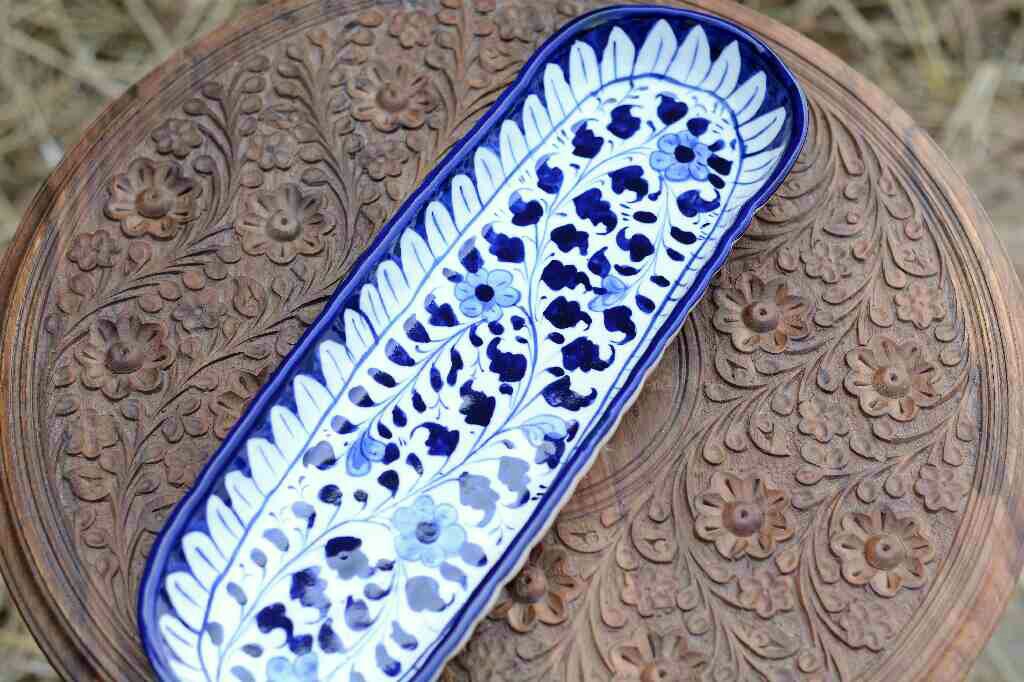 Blue pottery kebab Dish IMG # 1