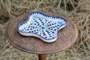 Blue pottery Star shape serving dish - Duplicate IMG # 1