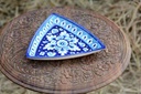Blue pottery Triangular dish - Duplicate IMG # 1