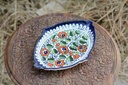 Blue pottery Triangular dish - Duplicate IMG # 1