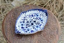 Blue pottery Triangular dish - Duplicate IMG # 1