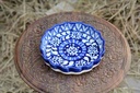 Blue pottery Triangular dish - Duplicate IMG # 1