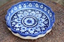 Blue pottery Apple dish - Duplicate IMG # 1
