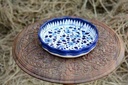 Blue pottery Apple dish - Duplicate IMG # 1