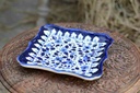 Blue pottery Apple dish - Duplicate IMG # 1