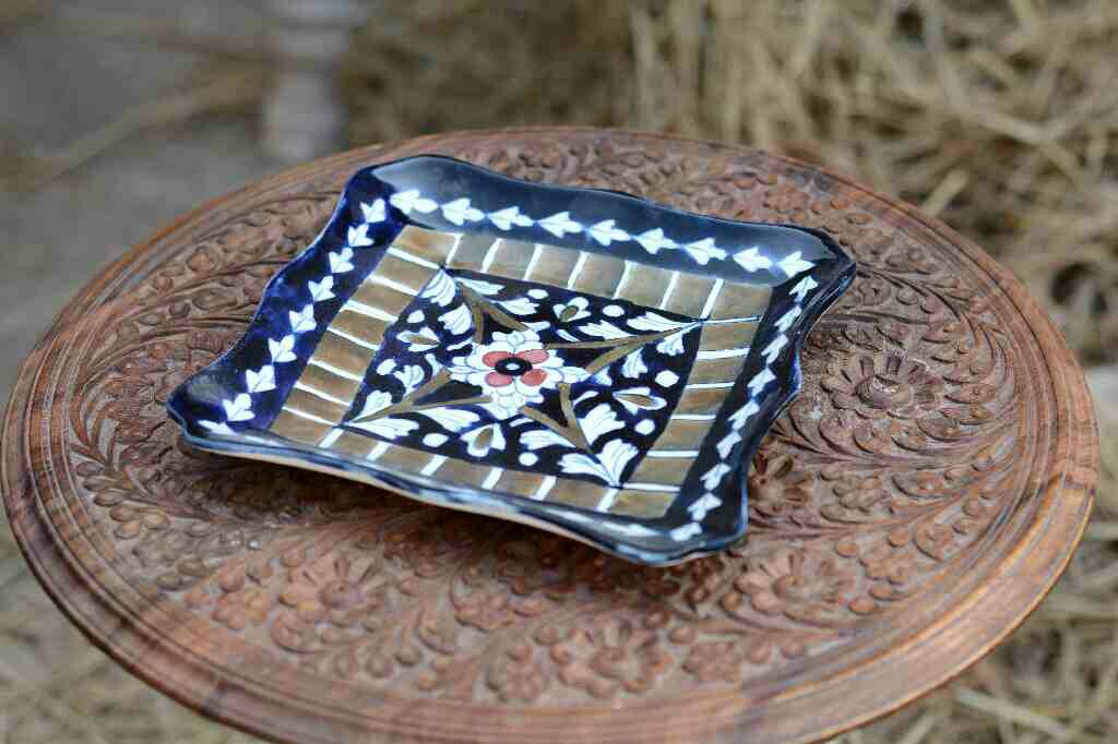 Blue pottery Small Dish - Duplicate IMG # 1