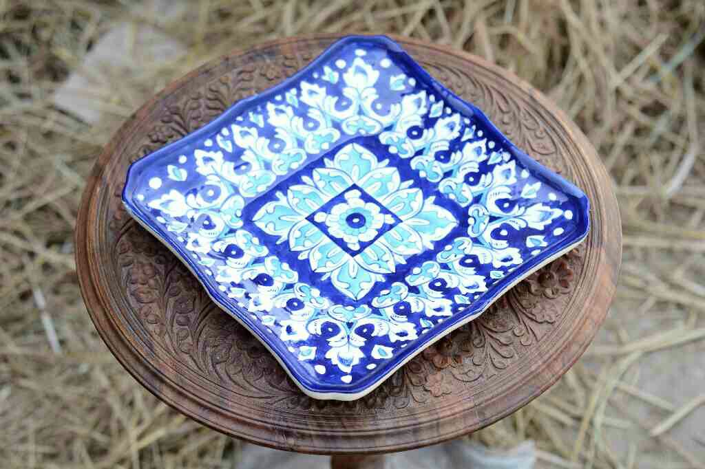 Blue pottery Mediam Dish - Duplicate IMG # 1