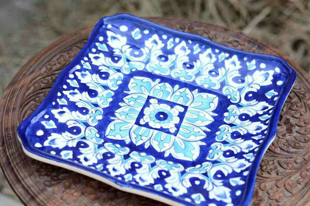 Blue pottery Mediam Dish - Duplicate IMG # 1