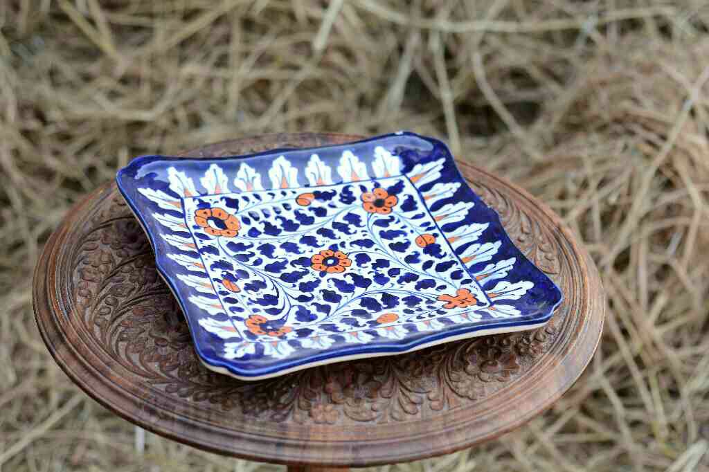 Blue pottery Mediam Dish - Duplicate IMG # 1