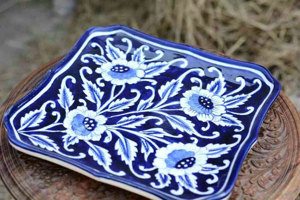 Blue pottery Mediam Dish - Duplicate IMG # 1