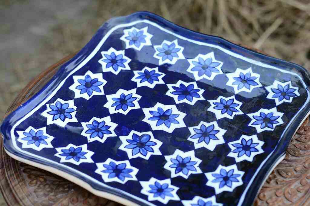 Blue pottery Large Dish - Duplicate IMG # 1