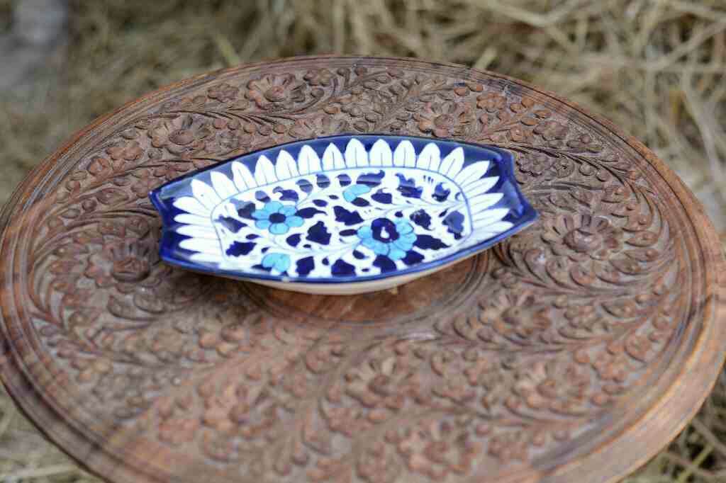 Blue Pottery Dry fruit Dish - Duplicate IMG # 1