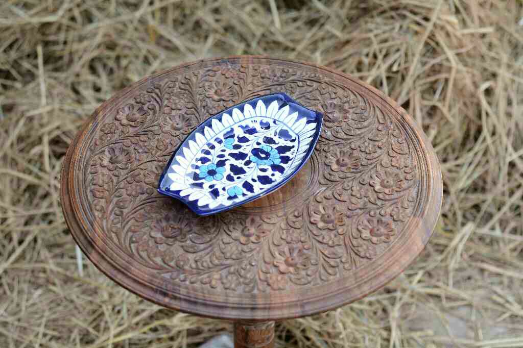 Blue Pottery Dry fruit Dish - Duplicate IMG # 1