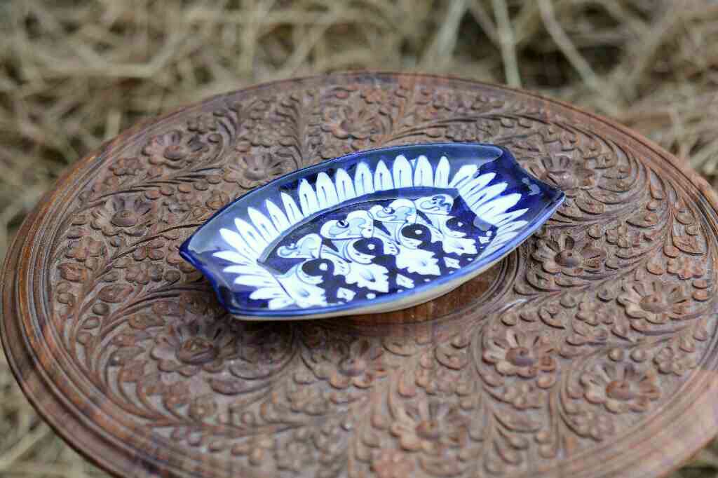 Blue Pottery Dry fruit Dish - Duplicate IMG # 1
