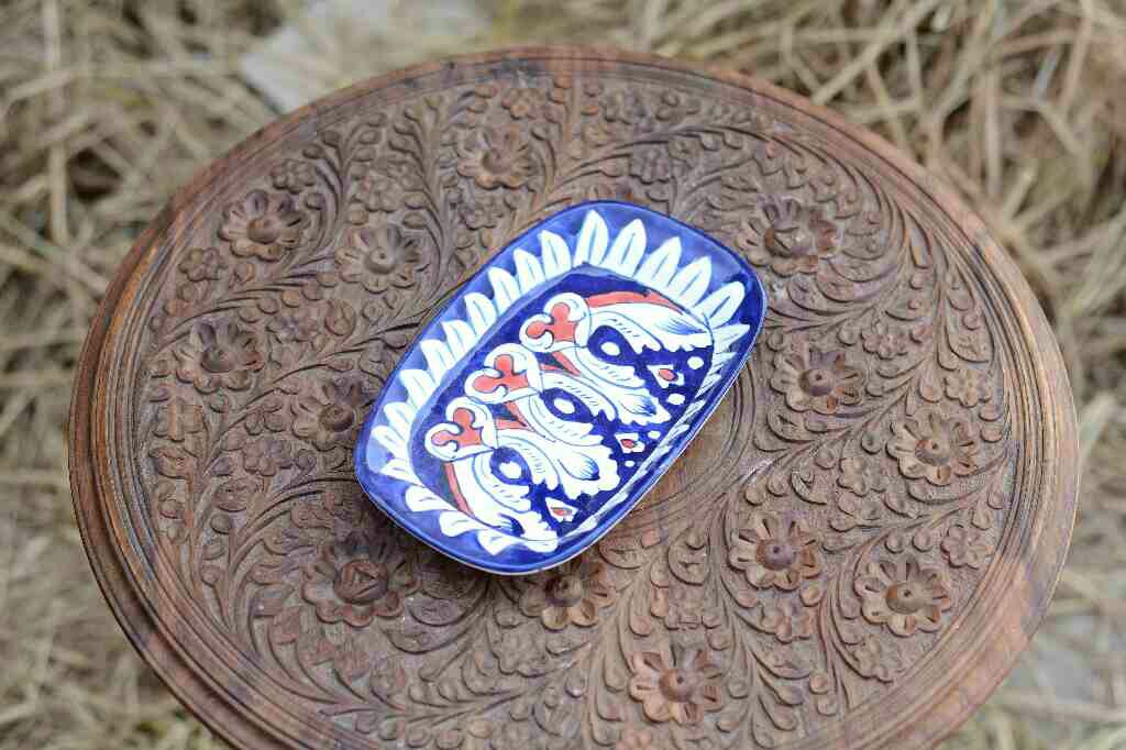 Blue Pottery Dry fruit Dish - Duplicate IMG # 1