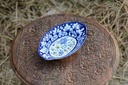 Blue Pottery Oval shape raita bowl - Duplicate IMG # 1
