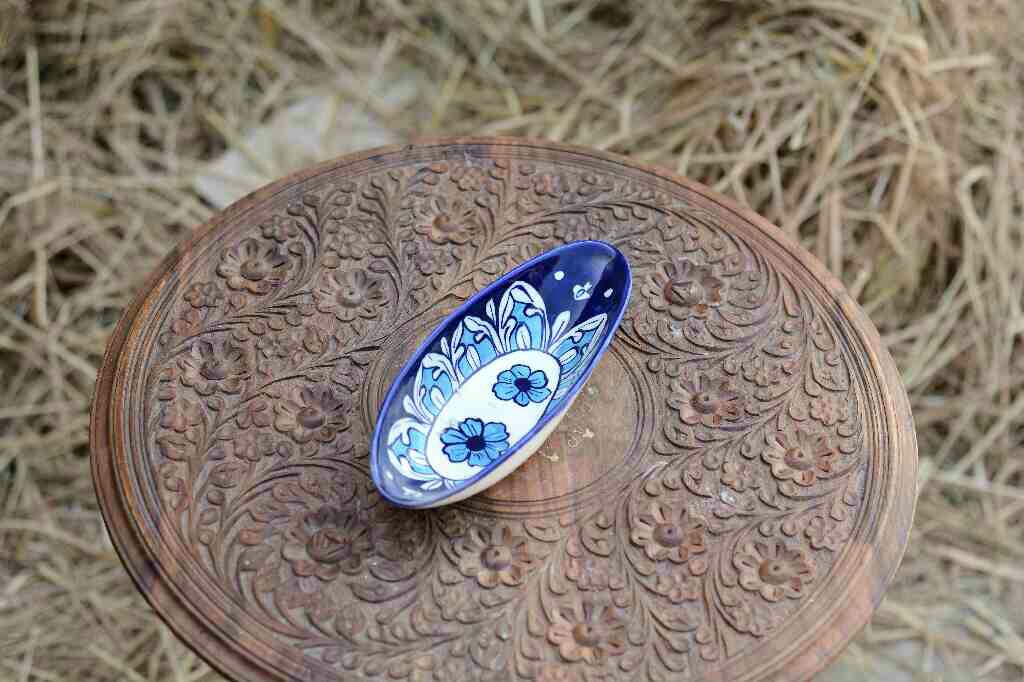 Blue Pottery Small raita/dry fruit tray IMG # 1
