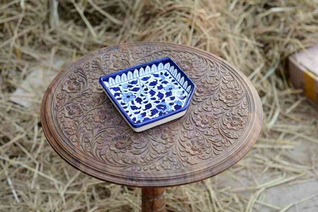 Blue Pottery Dry fruit serving tray - Duplicate IMG # 1