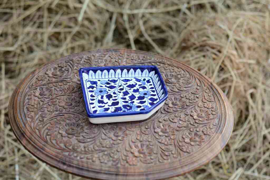 Blue Pottery Dry fruit serving tray - Duplicate IMG # 2