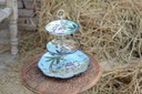Blue Pottery Cup cake serving tray - Duplicate IMG # 1