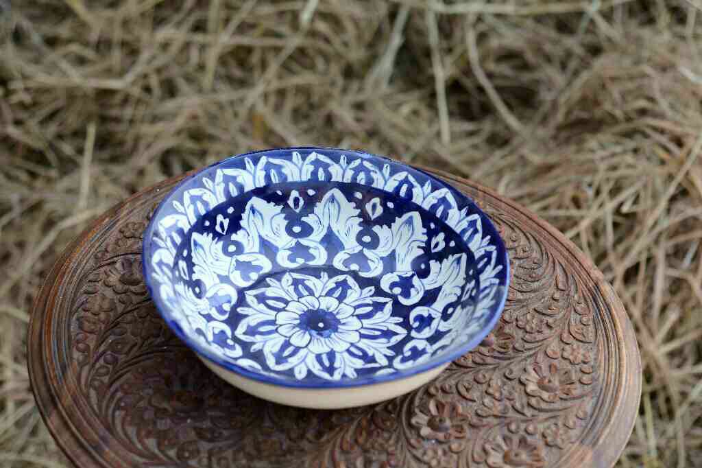 Blue Pottery Deep soup bowl - Duplicate IMG # 1