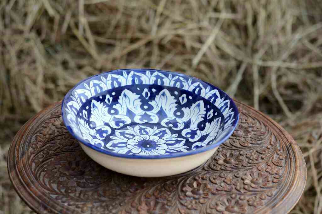 Blue Pottery Deep soup bowl - Duplicate IMG # 1