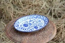 Blue Pottery Oval shape rice tray - Duplicate IMG # 1