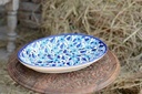 Blue Pottery Oval shape rice tray - Duplicate IMG # 1