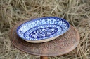 Blue Pottery Oval shape rice tray - Duplicate IMG # 1