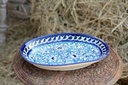Blue Pottery Oval shape rice tray - Duplicate IMG # 1
