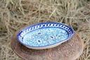 Blue Pottery Oval shape rice tray - Duplicate IMG # 1