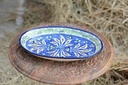 Blue Pottery Oval shape rice tray IMG # 1