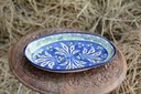 Blue Pottery Oval shape rice tray IMG # 1