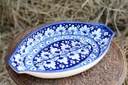 Blue Pottery Oval shape rice tray IMG # 1